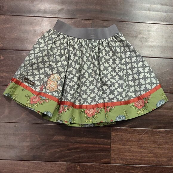 Matilda Jane Pretty Kitty Floral Skirt Grey SIZE 6 - Picture 1 of 5